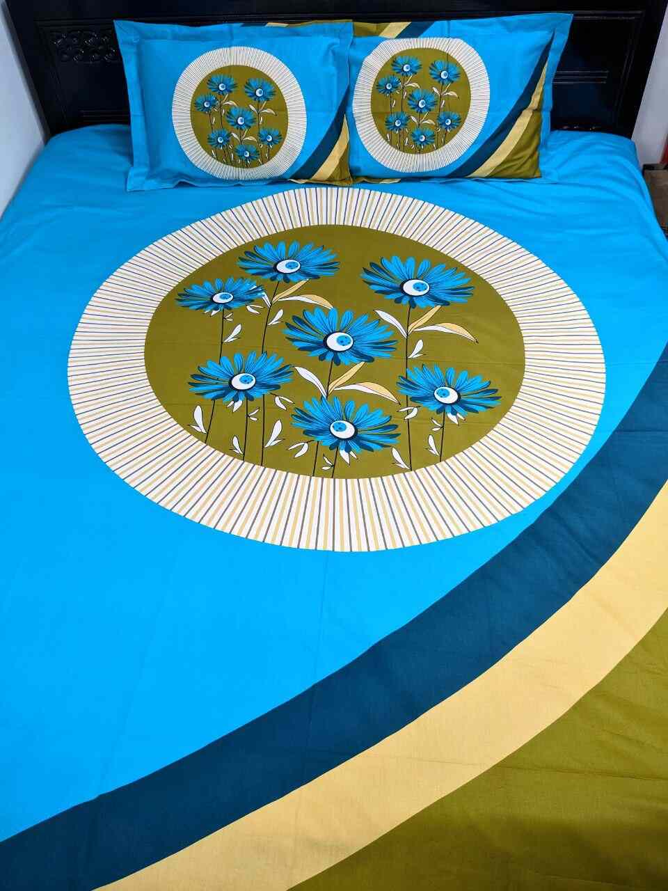 100% Twill Fabric High Quality Standard Design Bedsheet  (৩ পিসের সেট)